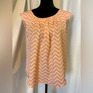 Sz M Candies pink/white tank/blouse